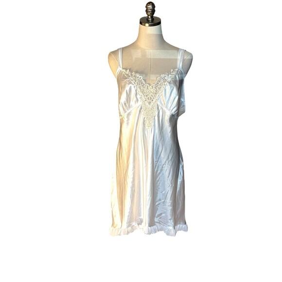 Linea Donatella Ivory Chemise Nightgown Beaded Lace XL Wedding Elegant - Picture 1 of 9